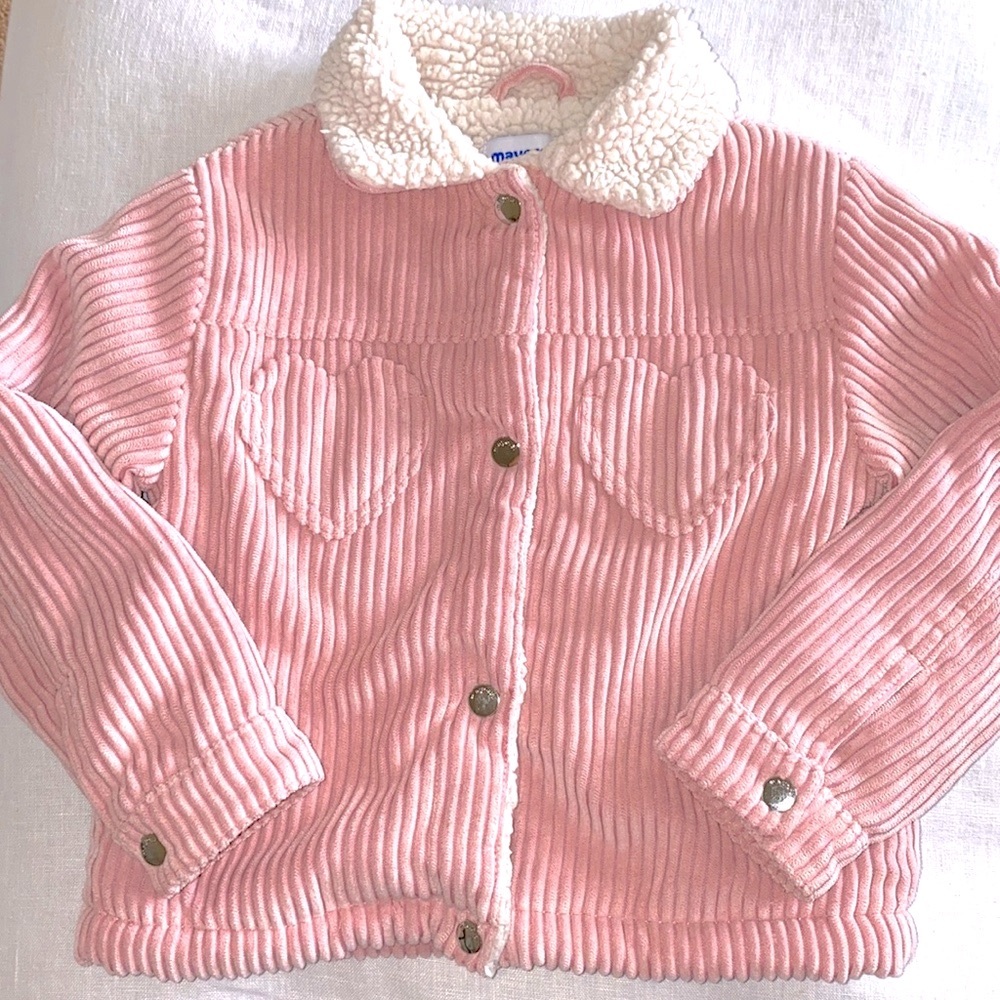 4T Mayoral Shearling Corduroy Jacket
